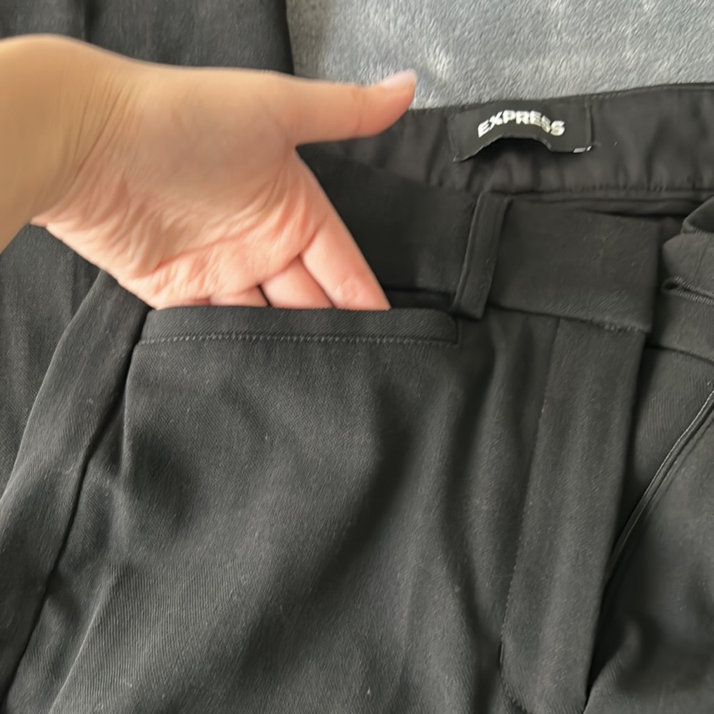 Express Black Columnist Barely Boot High Rise Pan… - image 5